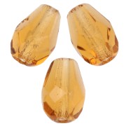 Faceted pear-shaped beads, 7x5 mm - Topaz x25