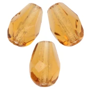 Faceted pear-shaped beads, 7x5 mm - Topaz x25