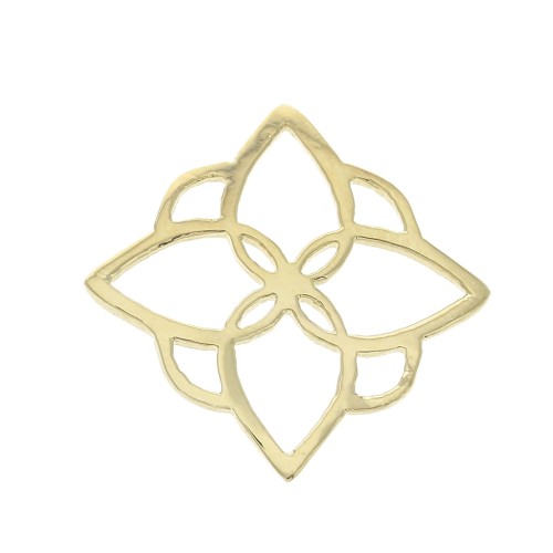 16mm flower pendant/spacer - Gold Plated 3 microns x1