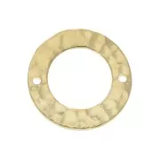 20mm Hammered round spacer - Gold plated 3 microns x1