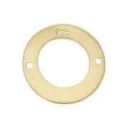 20mm Hammered round spacer - Gold plated 3 microns x1