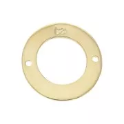 20mm Hammered round spacer - Gold plated 3 microns x1