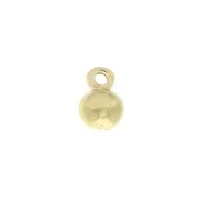 5.3x4mm mini ball charm - Gold Plated 3 microns x1