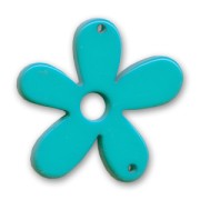 Flower spacer 58mm Dark Turquoise x1