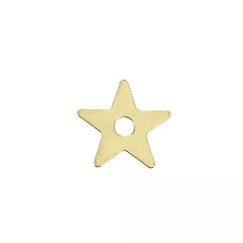 7mm star charm - Gold Plated 3 microns x1
