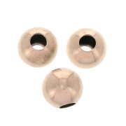 6mm 925 Sterling Silver round beads - Made in Europe - Rose Gold Plated x10|raw }}