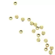 2mm 925 Sterling Silver round beads - Made in Europe - fine fine Gold plated x100