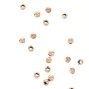2mm 925 Sterling Silver round beads - Made in Europe - Rose Gold Plated x100
