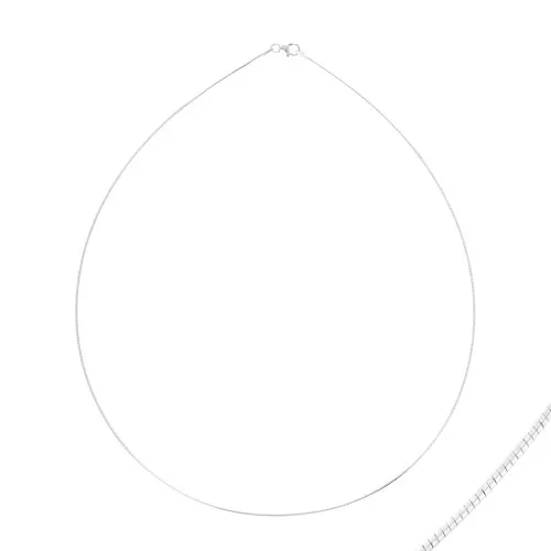 925 Sterling Silver Choker 1mm Omega Mesh - Made in Europe x50 cm