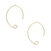 25mm Design Gold Filled earwires to decorate x2|raw }}