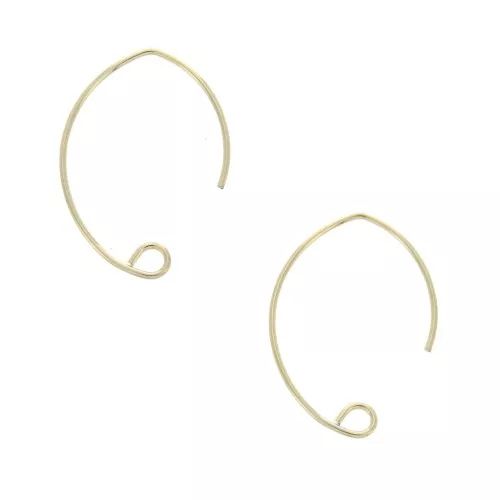 25mm Design Gold Filled earwires to decorate x2