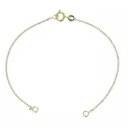 1.3mm forçat mesh chain bracelet 17cm for spacer - Gold Plated 3 microns x1