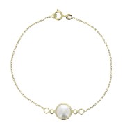 1.3mm forçat mesh chain bracelet 16cm for spacer - Gold Plated 3 microns x1