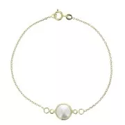 1.3mm Convict mesh spacer bracelet - Gold Plated 3 microns x1