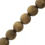 8mm round Aloes wooden beads - Natural x10