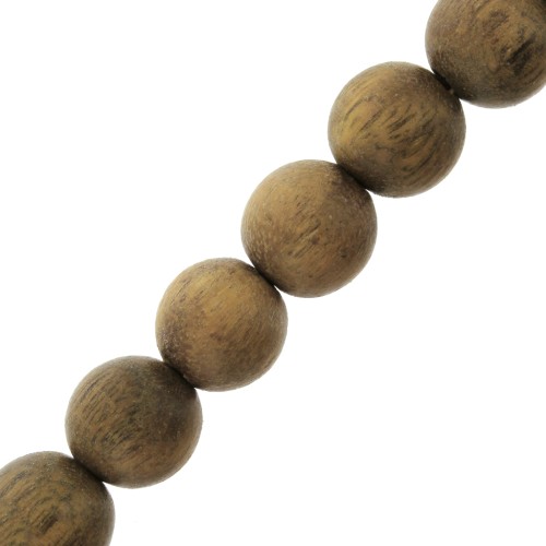 8mm round Aloes wooden beads - Natural x10