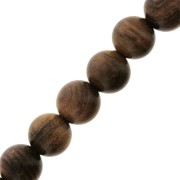 8mm round sandalwood beads - Natural x10