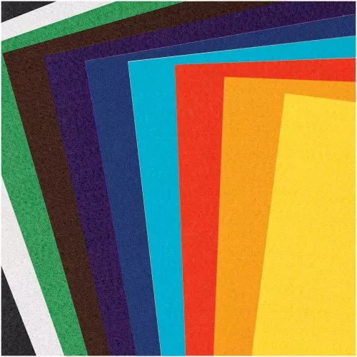 Assortment of 20x30cm rectangular felt sheets - Basic Colors x10