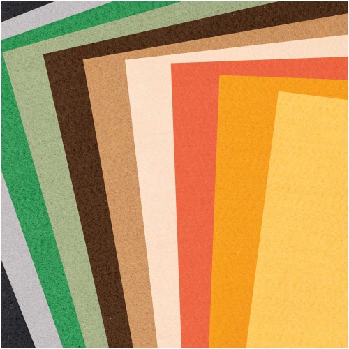 Assortment of 20x30cm rectangular felt sheets - Animals Theme x10