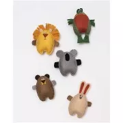 Assortment of 20x30cm rectangular felt sheets - Animals Theme x10