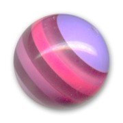 Round bead 20mm Striped Pink x1|raw }}