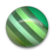 Round bead 20mm Striped Green x1