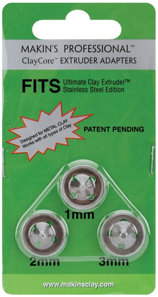 Clay Gun set Inox Makin's Clay Extruder adapter Small size Perles & Co