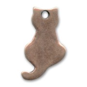 Cat charm 19mm Old Copper tone x1|raw }}