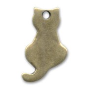 Cat charm 19mm Bronze tone x1|raw }}