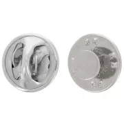 Pins 6 mm Rhodium tone x1