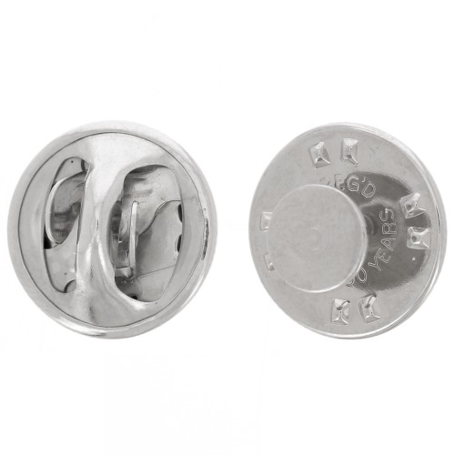 Pins 6 mm Rhodium tone x1