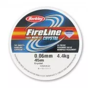 Fireline braided nylon thread 0.06mm (2LB)Crystal x45 m