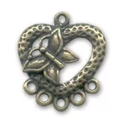 Butterfly spacer 25mm Bronze tone x1