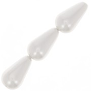 Pearly pears 16x9mm White x10