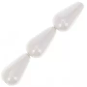Pearly pears 16x9mm White x10