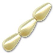 Pearly pears 16x9mm Cream x10|raw }}