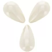 Pearly drops 9x16mm White x10