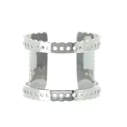 Adjustable stainless steel ring for a Miyuki bead weaving 15.7mm x1