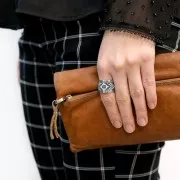 Adjustable stainless steel ring for a Miyuki bead weaving 15.7mm - Gold Tone x1