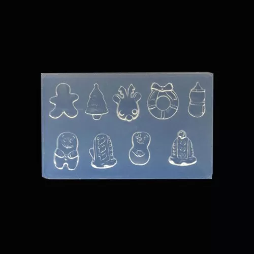 53x32x6mm Silicone mold to make Mini resin Christmas decoration x1