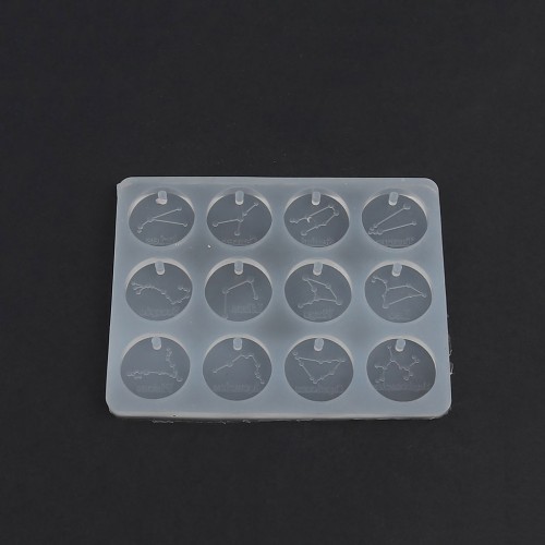 115x88 mm Silicone Mold for resin pendants - Zodiac Signs x1