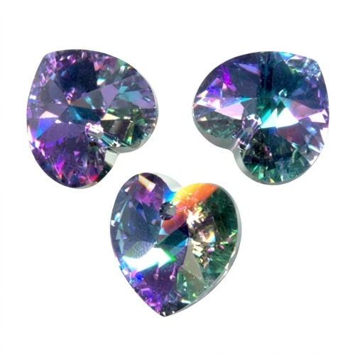 PureCrystal 6228 Heart 18x17.5mm Crystal Vitrail Light x1