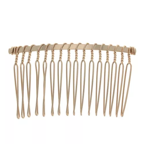 Hair comb clip to decorate and customize 62x35mm Rose Gold Tone x1
