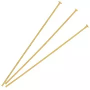 Head pin 50x1.7x0,7mm hard Gold tone x25