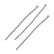 Head pin 50x1.7x0,7mm hard Old silver tone x25