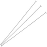 Head pin 50x0.7mm hard Silver tone x25|raw }}