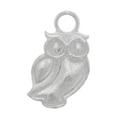 Silver owl charm 11mm x1|raw }}
