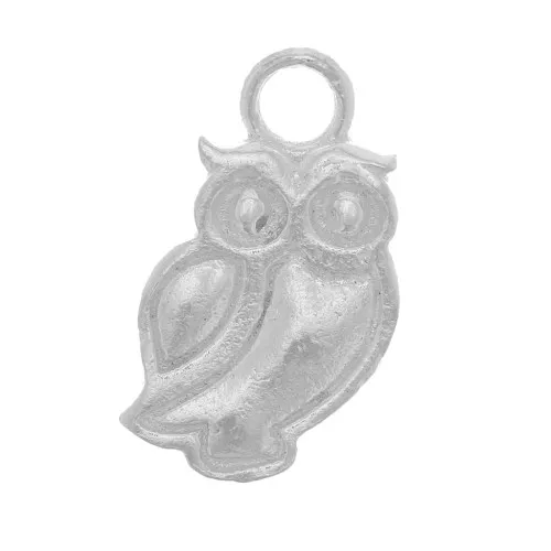 Silver owl charm 11mm x1