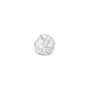 10mm Hammered brass irregular round charm - Rhodium Tone x1