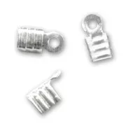925 Sterling Silver striped end clip 3mm x10